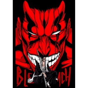 Vector Kenpachi Zaraki Bleach diseño anime para estampado de playeras y hoodies