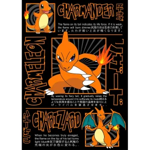 vector charmander evoluciones diseño playera pokemon ai sublimacion